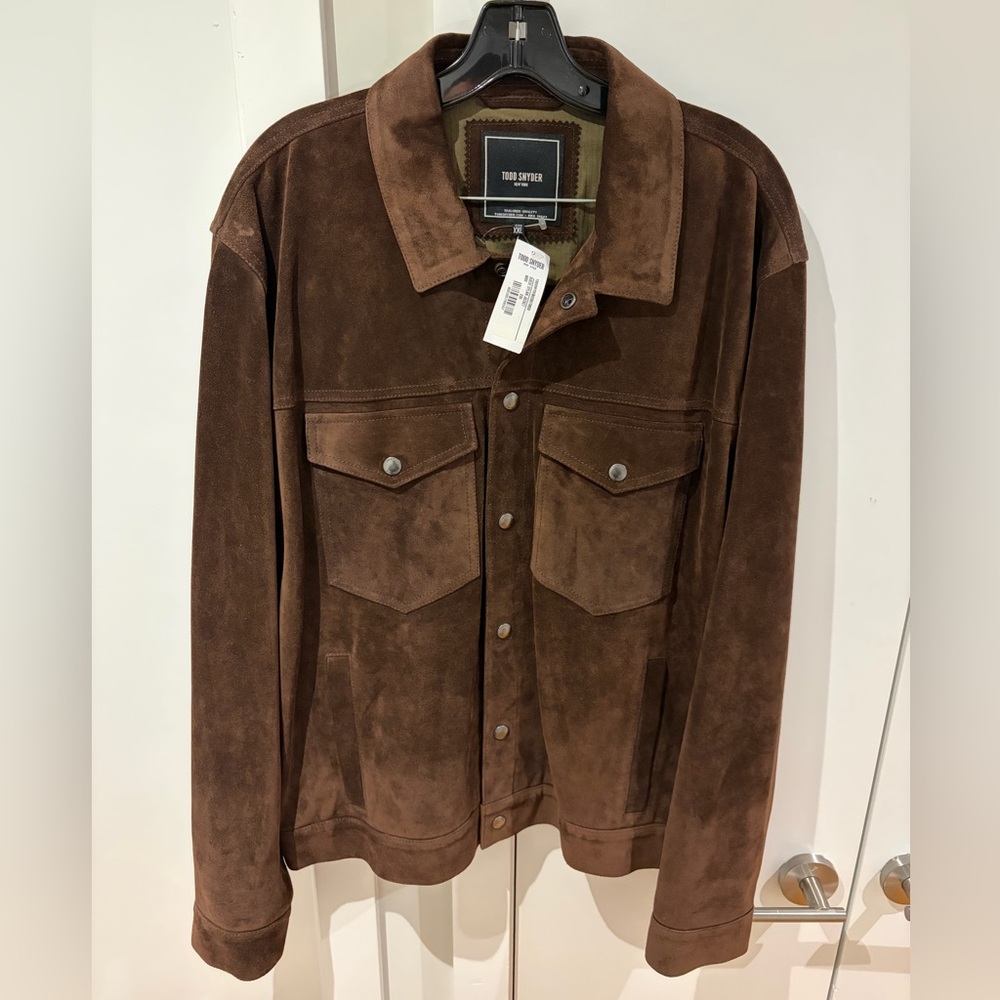 Todd Snyder Suede Dylan Jacket XXL NWT $998 Chocolate Brown Made in Italy